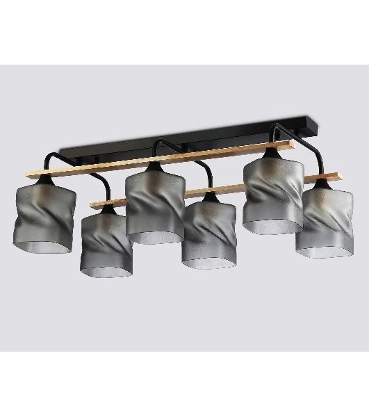 Светильник Ambrella light TR3033250/6 BK/WD черный/дерево E27/6 max 60W 580*340*245