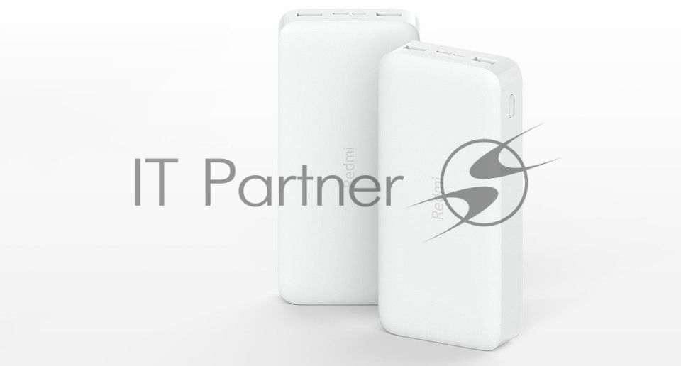 Внешний аккумулятор XIAOMI Redmi Power Bank 20000 mAh Micro-USB/USB-C (PB200LZM) QC3.0 (2USB) белый