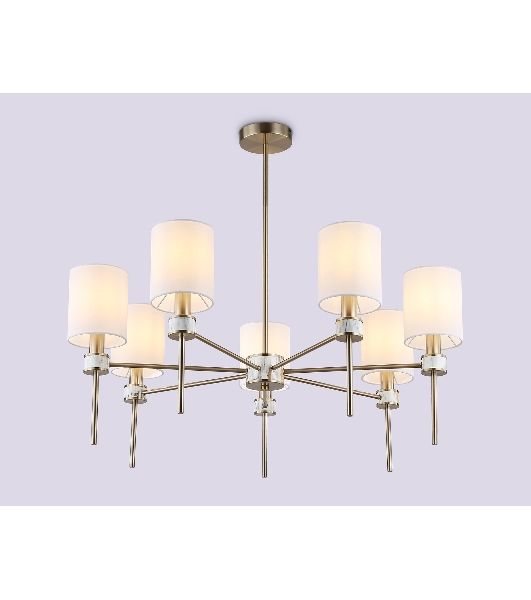 Люстра Ambrella light LH72373/7 DBS/WH темная латунь/белый E14/7 max 40W D840*720