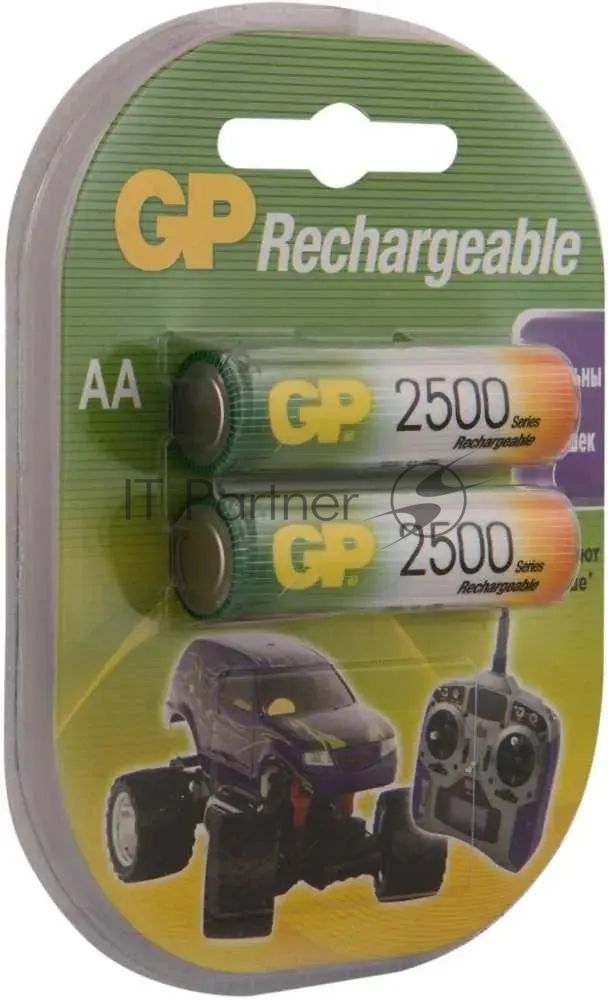 Аккумулятор GP Rechargeable NiMH 250AAHC 2500mAh AA (2 шт. в уп-ке)