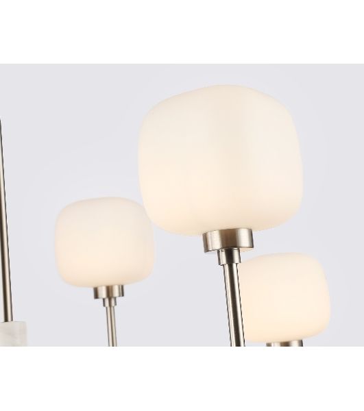 Люстра Ambrella light LH53001/6 SN/FR сатин никель/белый матовый G9*6 max 40W D690*680