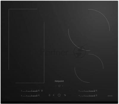 Индукционная варочная поверхность Hotpoint HS 1560B BF, 4 конфорки, с зоной расширения, стеклокерамика, 7400 Вт