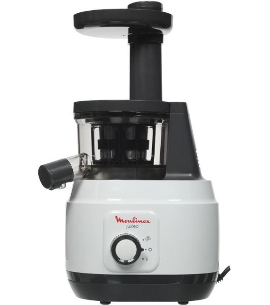 Соковыжималка Moulinex ZU150110 белый/черный, шнековая вертикальная, 150 Вт, 800 мл, электронное, реверс