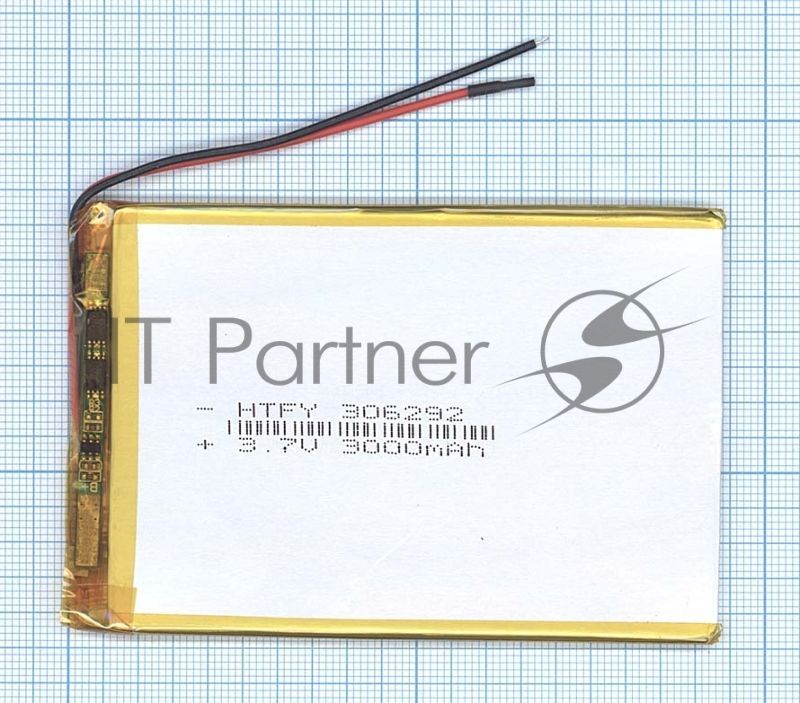 Аккумулятор Li-Pol (батарея) 3x62x92 мм 2pin 3.7V/3000mAh