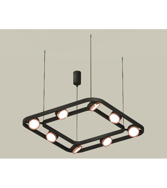 Светильник Ambrella light XB9182103/8 SBK/PPG черный песок/золото розовое полированное GX53 (C9182, N8126)