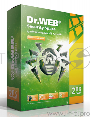 Программное обеспечение DR.WEB Security Space 2 ПК/2 года (BHW-B-24M-2-A3)