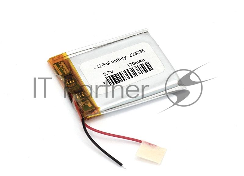 Аккумулятор Li-Pol (батарея) 2.2x30x35мм 2pin 3.7V/170mAh