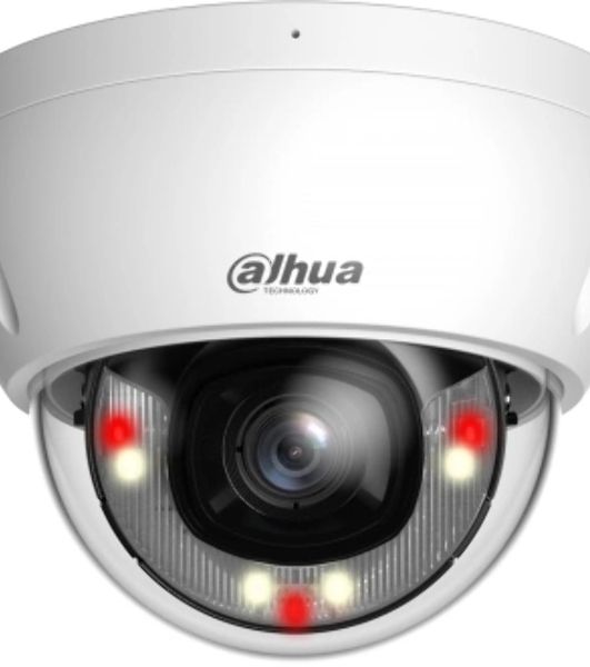 Уличная купольная IP-видеокамера Dahua DH-IPC-HDBW2449EP-S-IL-0280B Smart Dual Light с ИИ 4Мп, 1/2.9” CMOS, объектив 2.8мм, видеоаналитика, ИК до 30м, LED до 30м, IP67, корпус: металл