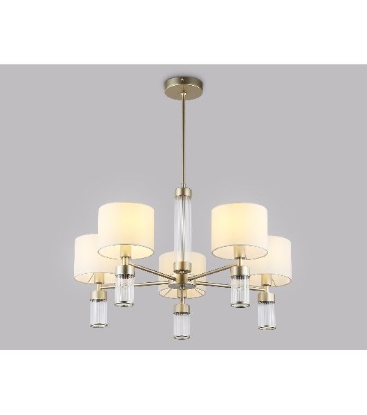 Люстра Ambrella light LH71301/5 CGD/WH золото/белый E14/5 max 40W D680*740