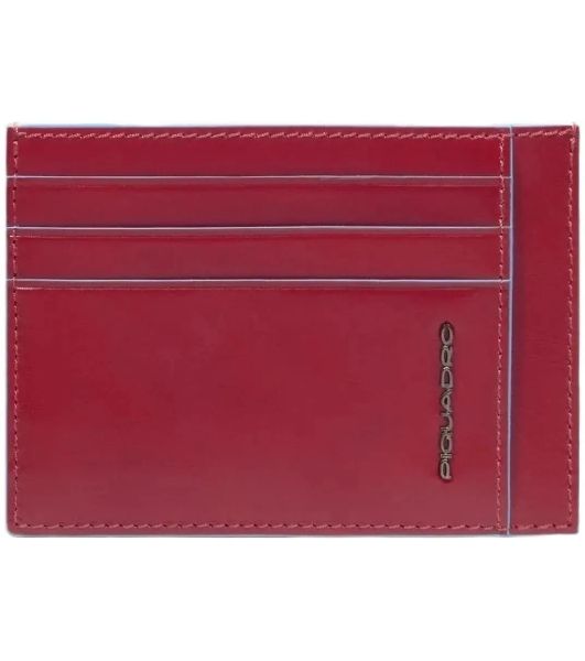 Чехол для кредитных карт Piquadro Blue Square PP2762B2R/R, натур.кожа, красный