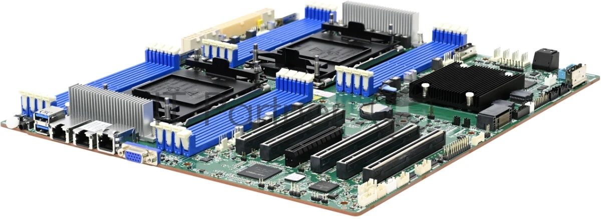 Серверная материнская плата AIC Vega MB, 2xLGA4677, Intel C741, 16xDDR5, 2xSATA, 2xM.2, 5xPCIe 5.0 x16, 1xVGA, 2x1Gb LAN, IPMI, 2xUSB-A 5Gbps, EATX
