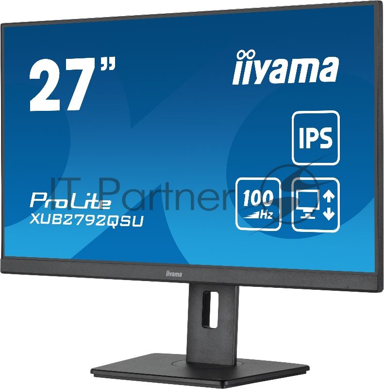 Монитор 27" Iiyama ProLite XUB2792QSU-B6 IPS 2560x1440, 100 Гц, 0.4 мс, 16:9, 250 кд/м², 1xHDMI, 1xDP, 4xUSB, 1x3.5 мм, 2x2 Вт, черный