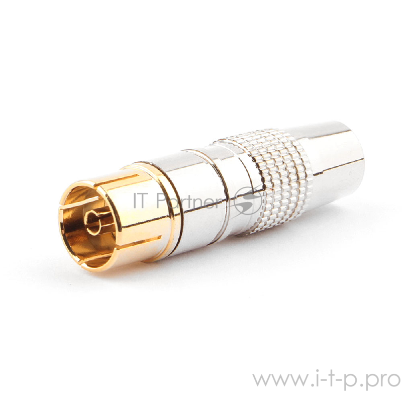 Разъем Cablexpert TVPL-06, TV (мама) позолоченный, латунь OD8.5, блистер