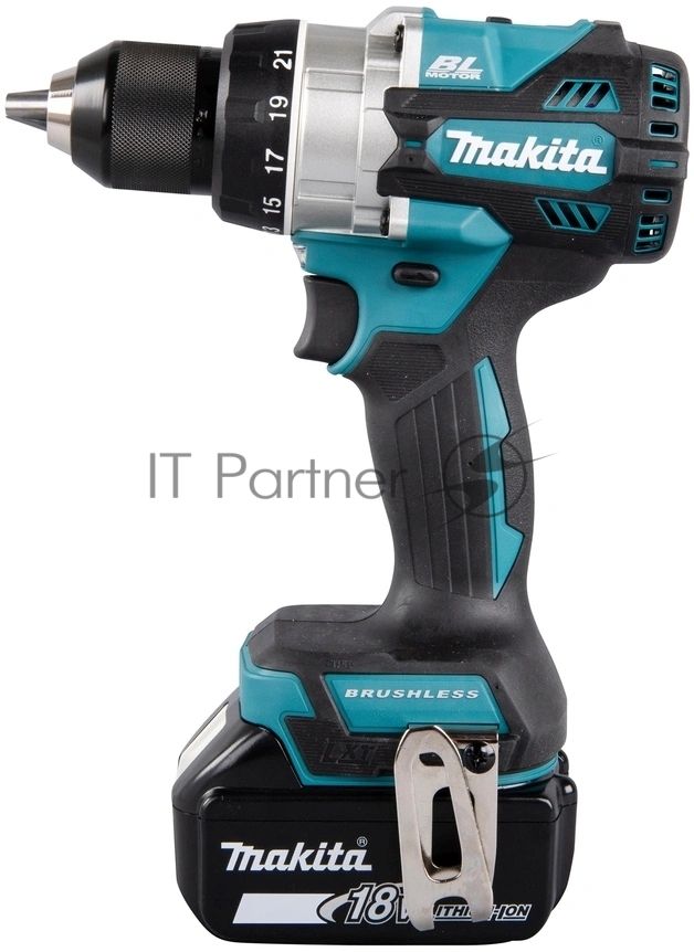 Дрель-шуруповерт Makita DDF486RTJ, 18 В, 5 Ач, 130 Нм, бесщеточный
