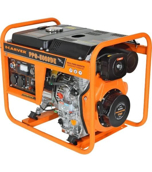 Электрогенератор бензиновый Carver PPG-5000DE, 3.6 кВт, 101 дБ, 75 кг