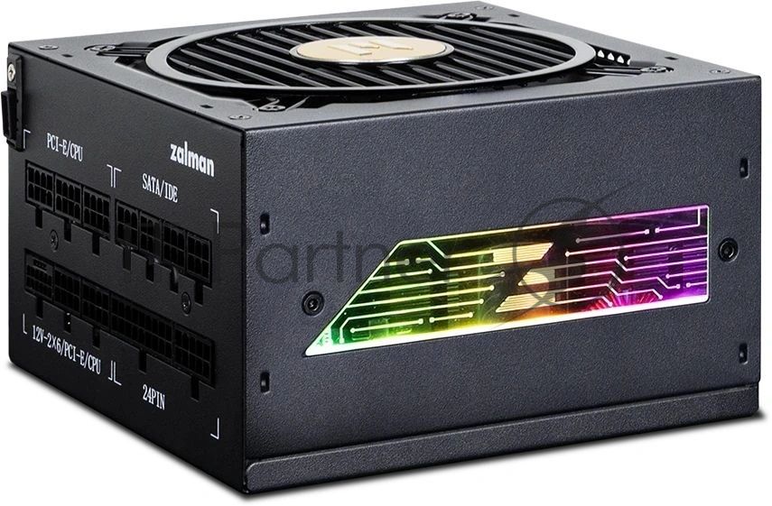 Блок питания ZALMAN TeraMax II VIEW 1200W, 1200Вт, 80+ Gold, 120мм, модульный, черный