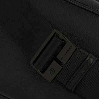 Сумка поясная мужская Piquadro Russel CA7153W137/N черная натур.кожа