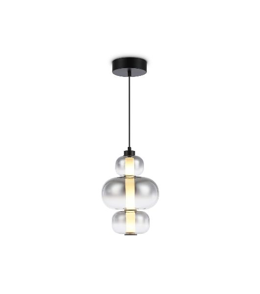 Подвесной светодиодный светильник Ambrella light LH11057 BK/SM черный/дымчатый 18W 3000K D230*350