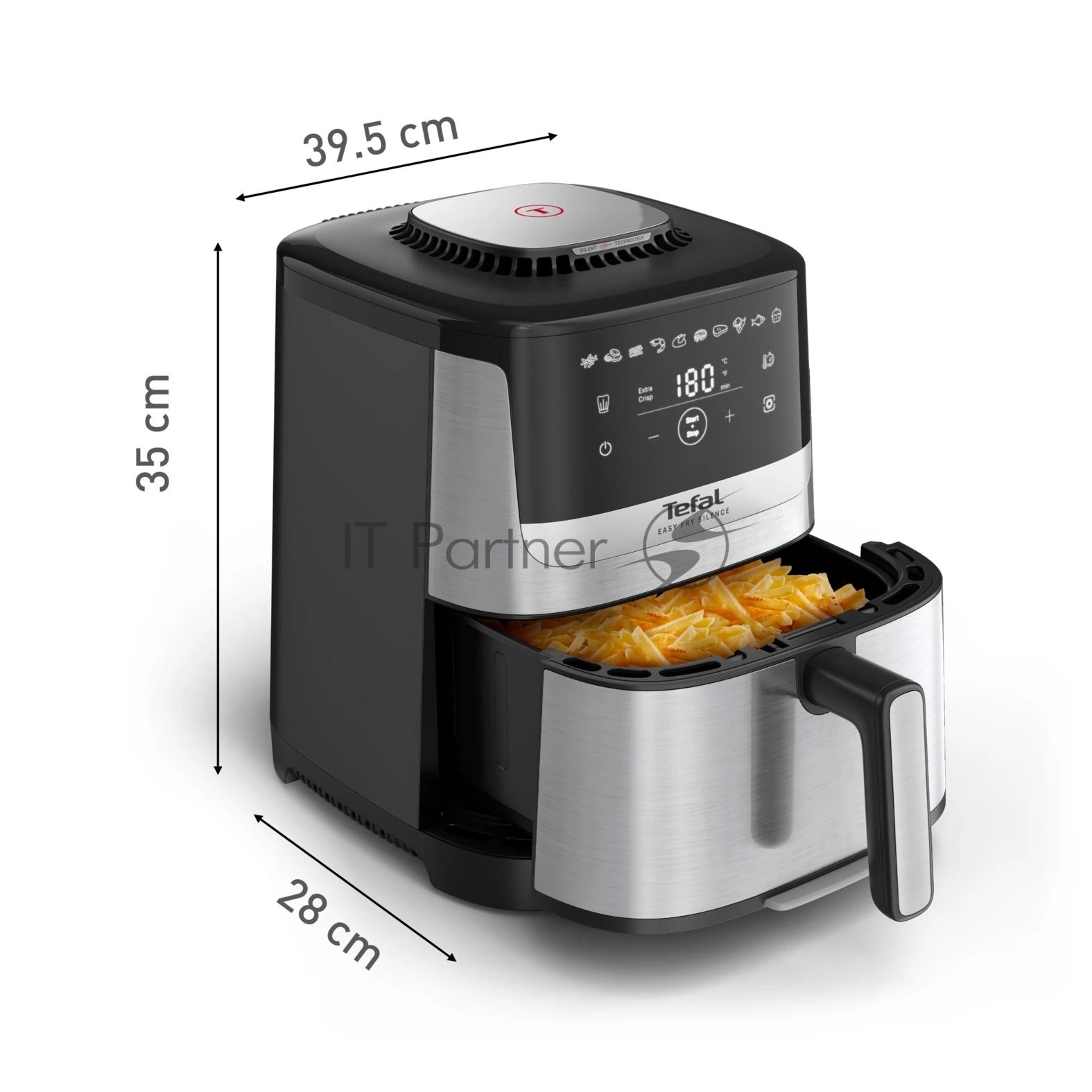 Аэрогриль Tefal Easy Fry Silence EY552DE0 серебристый