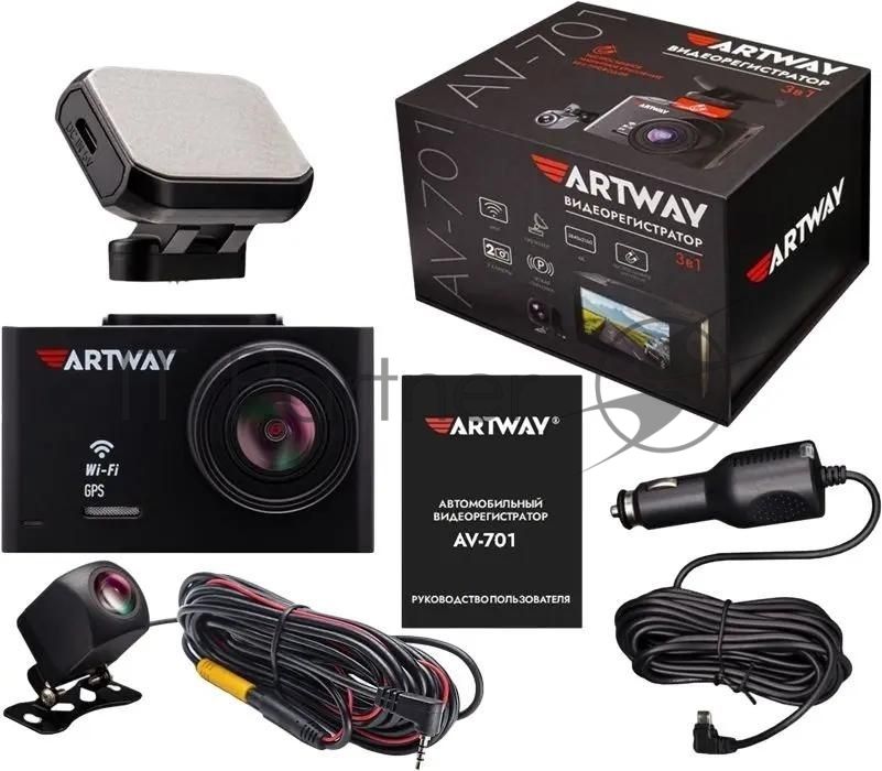 Видеорегистратор Artway AV-701 черный 2160x3840 2160p 170гр. GPS