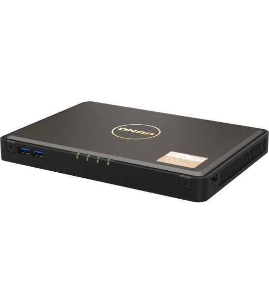 Сетевой RAID накопитель SMB QNAP TbS-464-8G NAS 4-bay M.2 NVMe, Intel Celeron N5105 4-core/4-thread 2.0-2.9 GHz, 8 Gb DDR4, 2 x 2.5 GbE, 2xUSB 3.2 Gen 1 port, 3xUSB 2.0 port, 2xHDMI Output