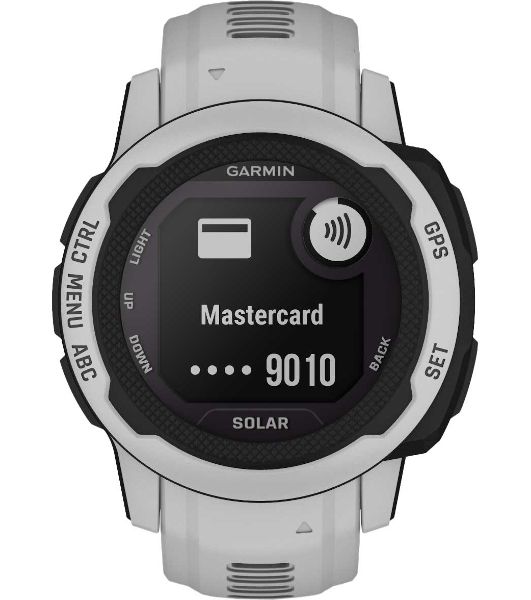 Умные часы Garmin Instinct 2S Solar Surf Edition Ericeira, 0.79" PMOLED, Wi-Fi, Bluetooth 4.2, NFC, IP68, черный / серый