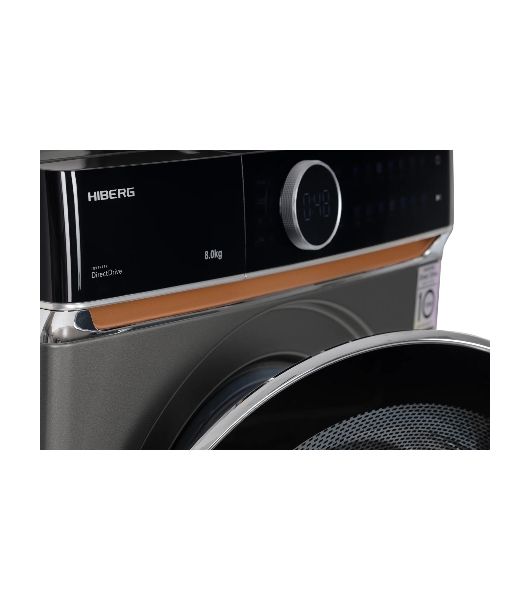 Стиральная машина HIBERG i-DDQ10 - 814 Sd Темно-серый загр. фронтальная макс.: 8 кг 1400 об/мин класс: А+++