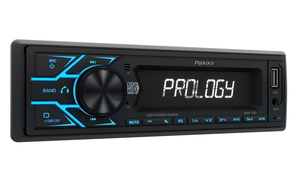 Автомагнитола Prology CMX-190, 1 DIN, Bluetooth, USB Type-A, AUX, пульт ДУ