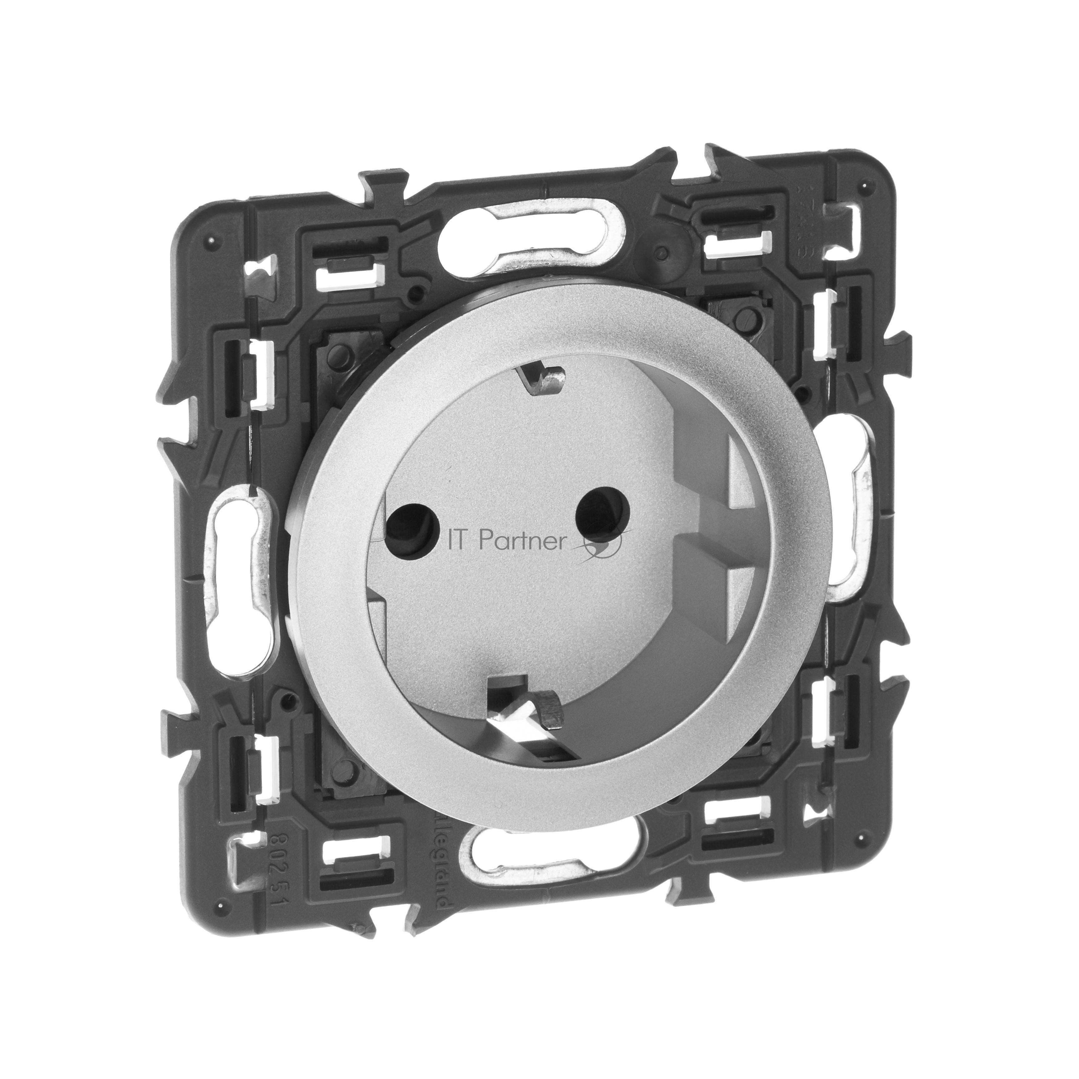 Панель лицевая Celiane для роз. с безвинт. зажим. титан Leg 068431
