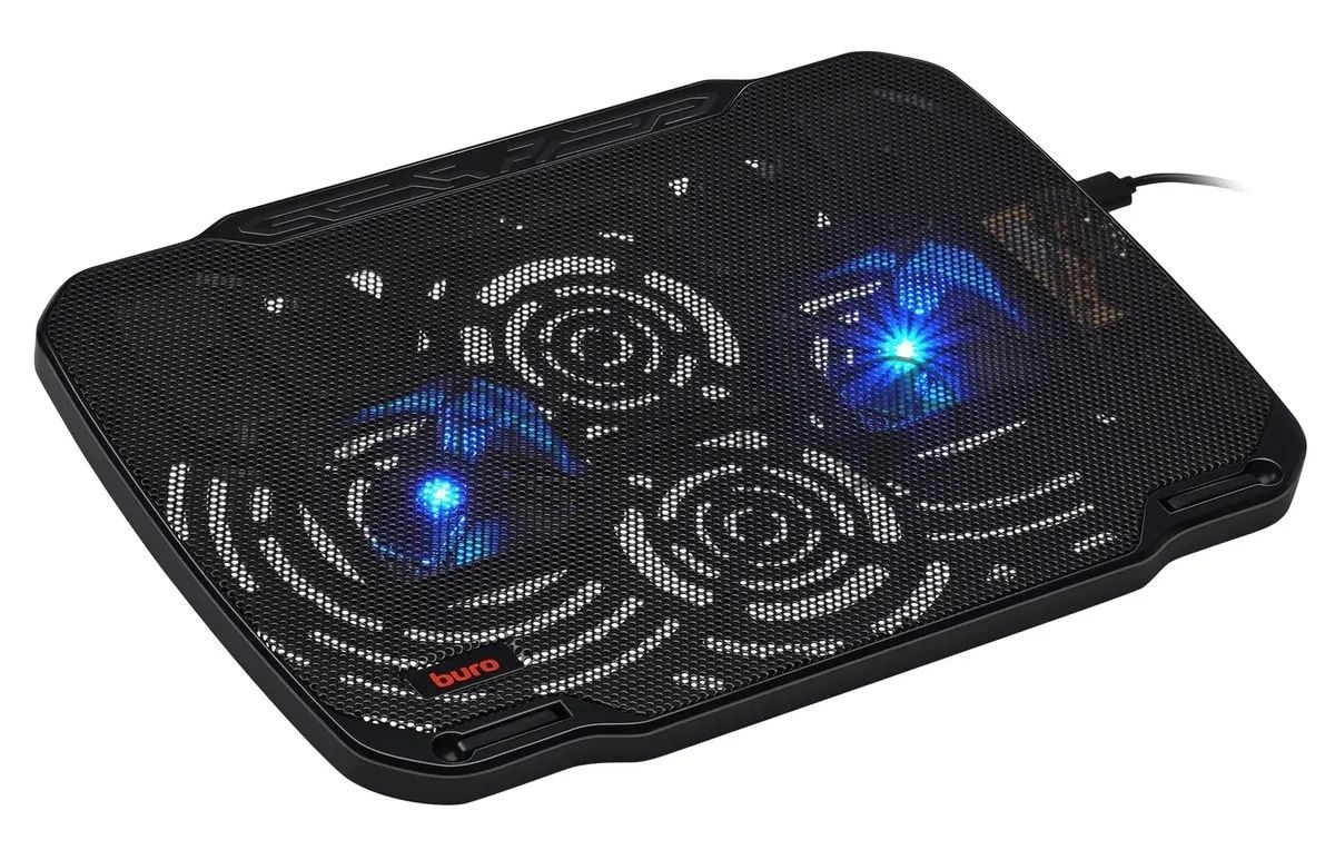 Подставка для ноутбука Digma D-NCP170-2 17"390x270x27мм 2xUSB 2x 150ммFAN 600г черный