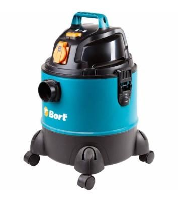 Строительный пылесос Bort BSS-1220-Pro синий, 250/1250 Вт, уборка сухая/влажная, пылесборник контейнер, 20 л