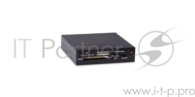 Кард-ридер Ginzzu USB 2.0 Card reader SD/SDHC/MMC/MS/microSD/xD/CF, 3.5" черный GR-116B