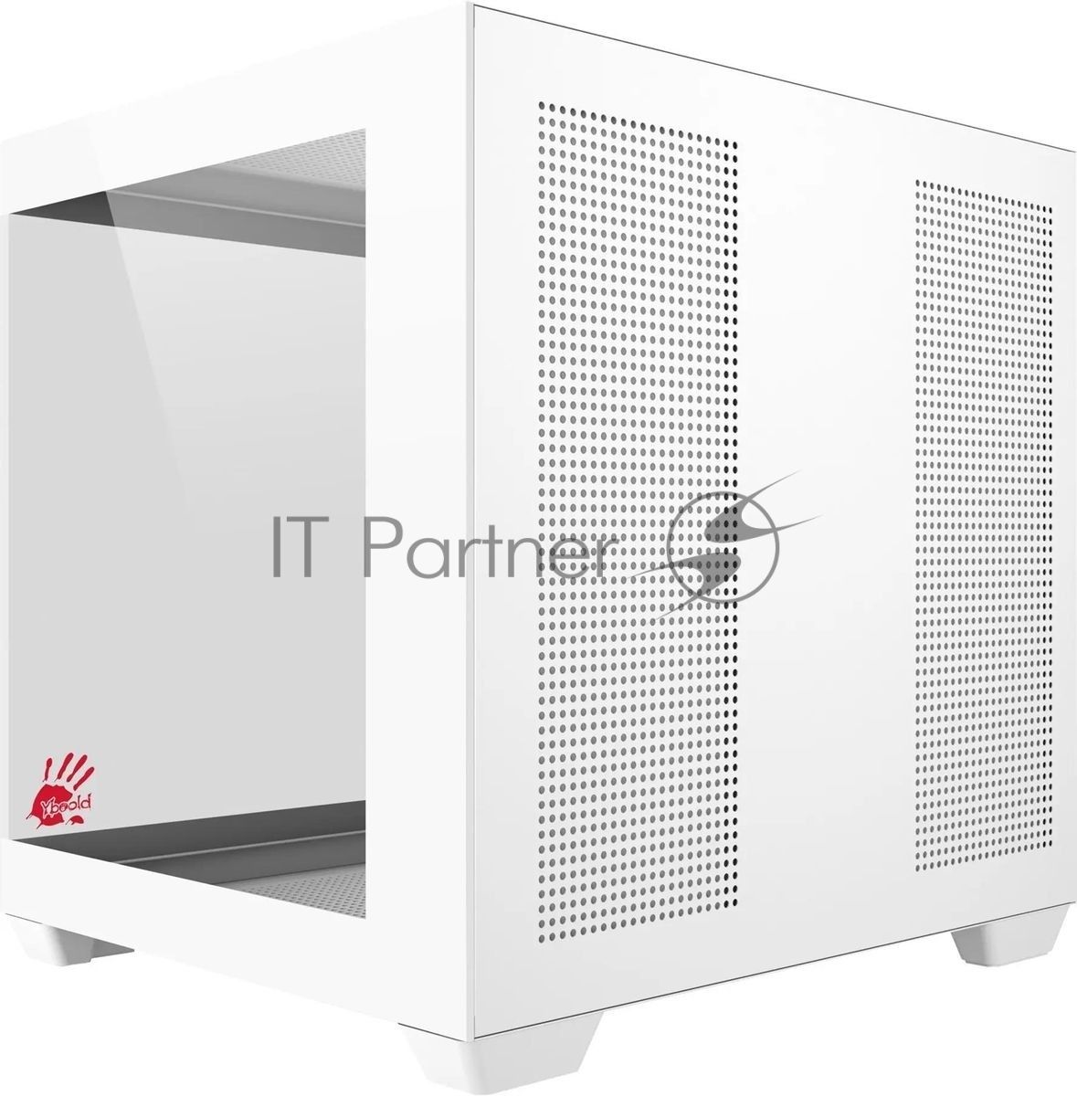 Компьютерный корпус Bloody CC-121 белый без БП mATX 7x120мм 1xUSB2.0 1xUSB3.0 audio