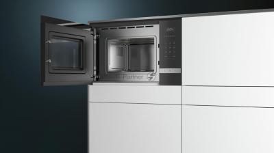 Микроволновая печь встраиваемая Siemens BF525LMS0 чёрный, 20 л, 800 Вт, переключатели - сенсор