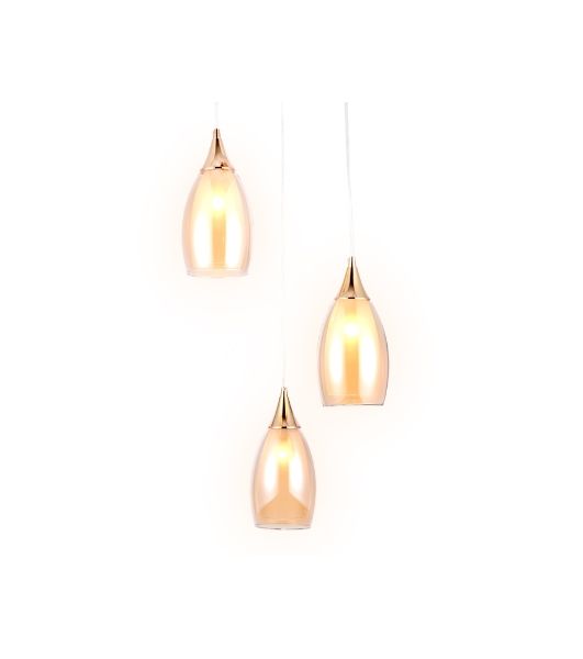 Светильник Ambrella light TR3549/3 GD/TI золото/янтарь E14 max 40W 370*130*1000