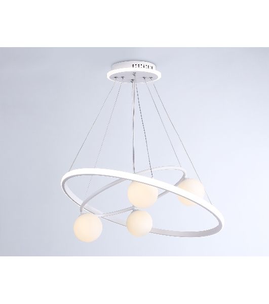 Светильник Ambrella light FL66321/1+4 WH белый 69W 3000K-6400K+G9/4 D600/400*1200 (ПДУ ИК)