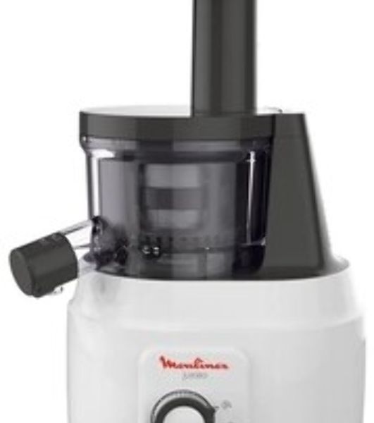 Соковыжималка Moulinex ZU150110 белый/черный, шнековая вертикальная, 150 Вт, 800 мл, электронное, реверс