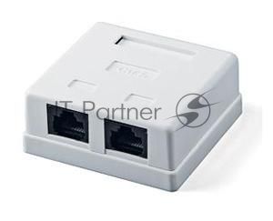 Розетка GEMBIRD NA214 RJ-45 кат.5e внешняя 2 порта, 110/Krone
