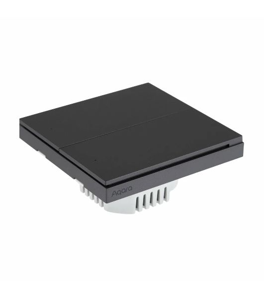 Выключатель двухклавишный без нейтрали Aqara Smart Wall Switch H1 EU (WS-EUK02 graphite)