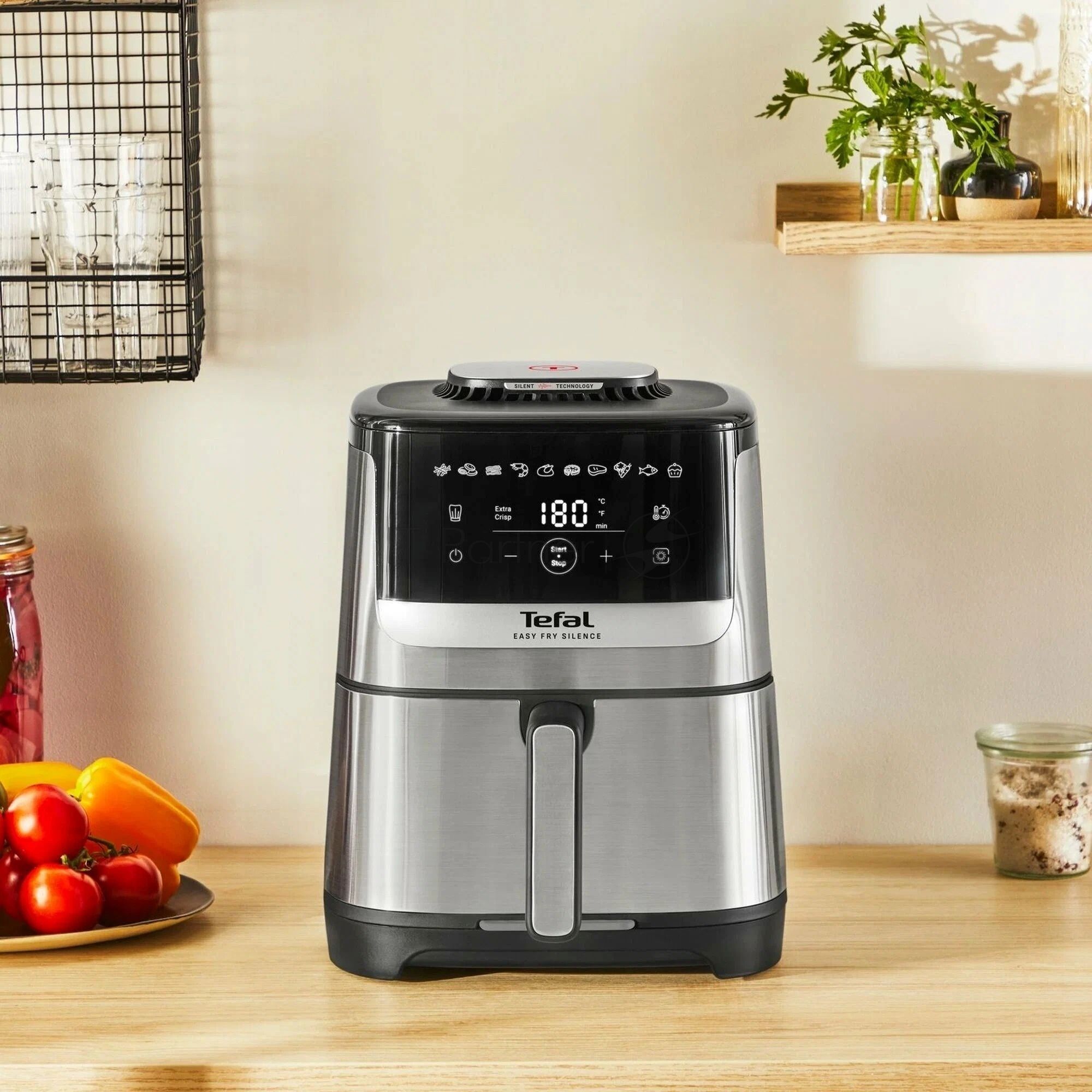 Аэрогриль Tefal Easy Fry Silence EY552DE0 серебристый