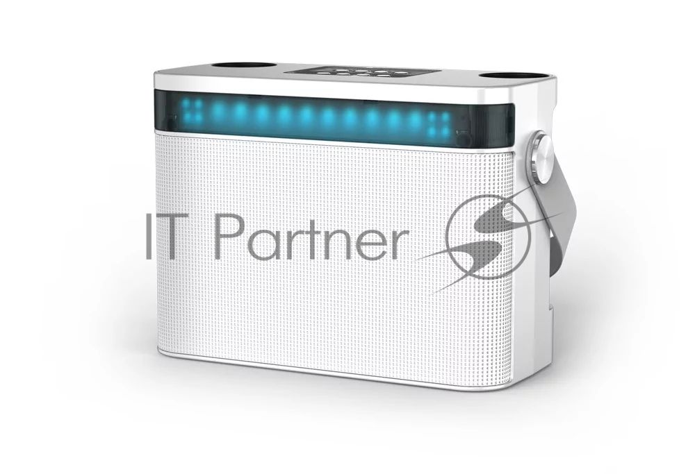 Переносная караоке система TRS2403 iconBIT K902W Колонка 10Вт, 2 микрофона Bluetooth, световые эффекты, аккумулятор в колонке 3000mAh и микрофонах, 22.3*9.6*15.7CM, белый