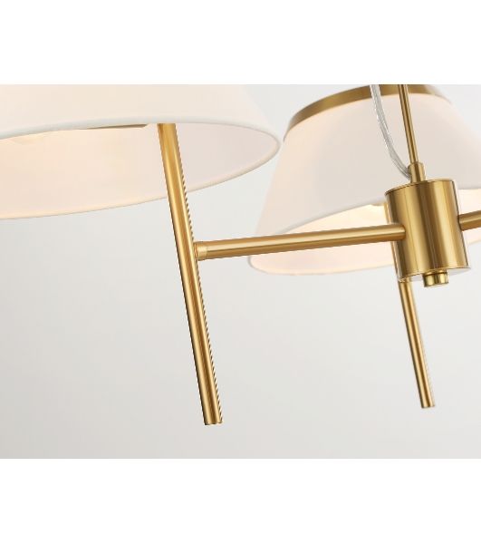 Люстра Ambrella light LH72471/3 BS/WH латунь/белый Е14/3 max 40W D800*290-1080