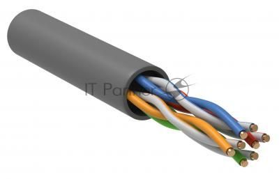 Витая пара ITK U/UTP кат.5E 4х2х0,52 solid PVC серый (305м) РФ/Т