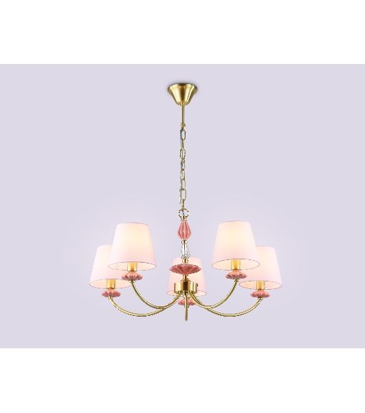 Люстра Ambrella light LH75024/5 GD/PI золото/розовый E14/5 max 40W D700*780