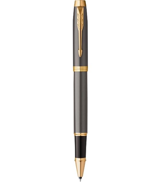 Ручка роллер Parker IM Premium Grey Core GT (2213778), F, черные чернила, подарочная коробка