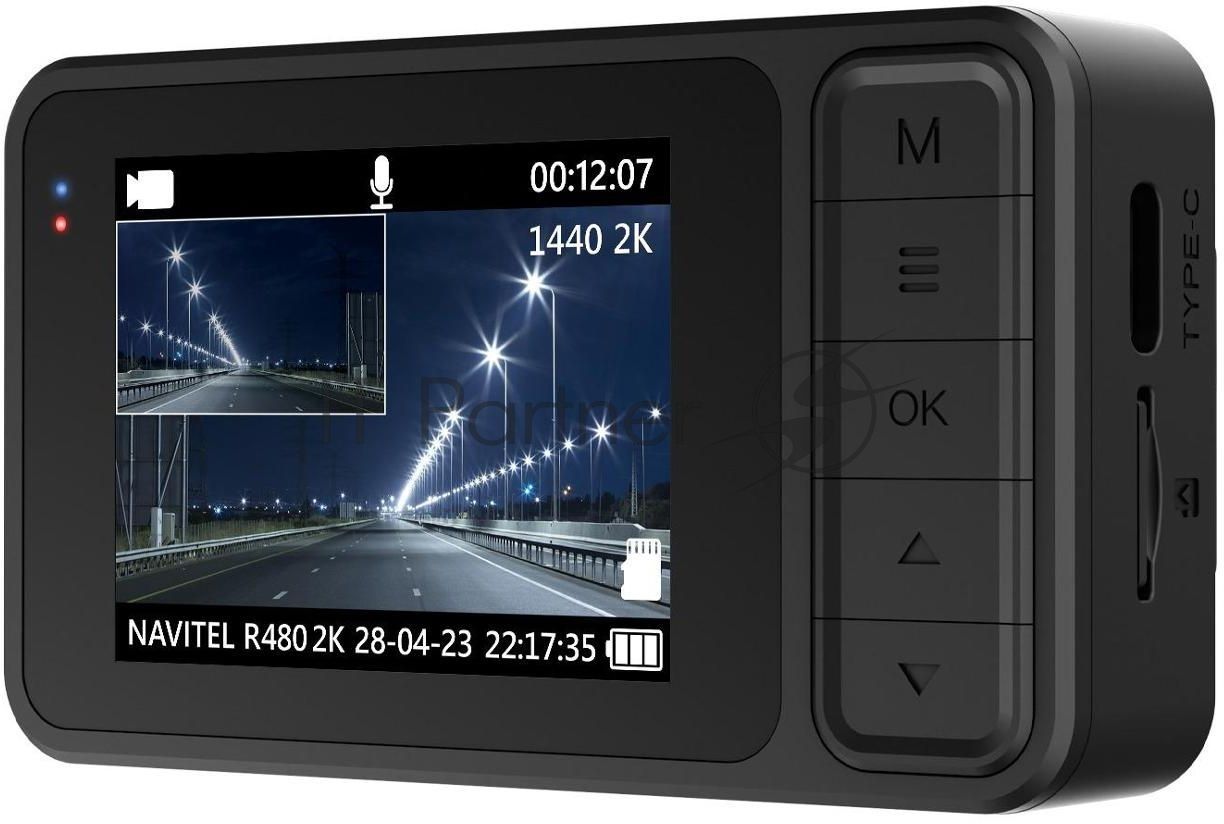 Видеорегистратор Navitel R480 2K черный 1440x2560 1440p 160гр.