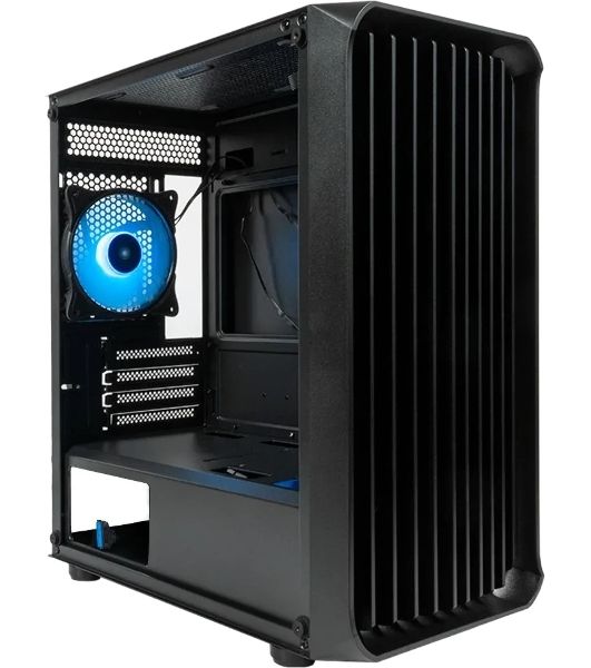 Компьютерный корпус Minitower mATX Eurocase 00-01003411 M205 4ARGb черный без БП закаленное стекло USB 3.0