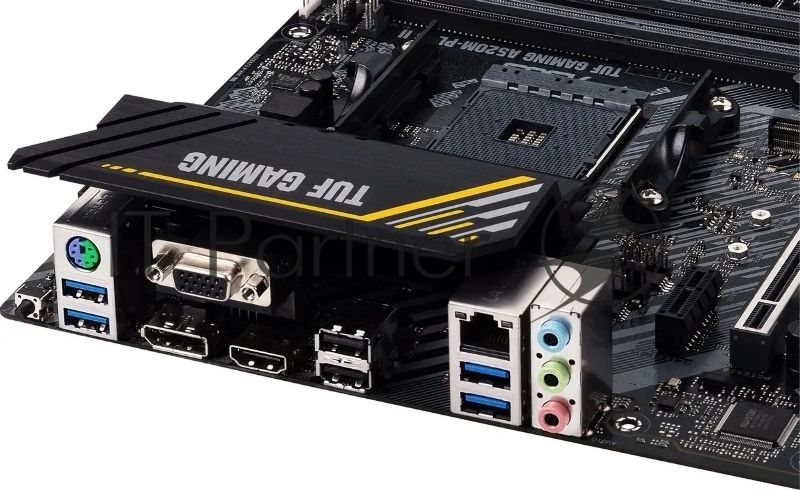 Материнская плата Asus TUF GAMING A520M-PLUS II , AM4, AMD A520, 4xDDR4, 4xSATA, 2xM.2, 1xPCIe 3.0 x16, 2xPCIe 3.0 x1, 1xVGA, 1xDVI, 1xHDMI, 1x1Gb LAN, 1xUSB-A 10Gbps, 4xUSB-A 5Gbps, 2xUSB-A 2.0, 3x3.5 мм, 7.1, mATX