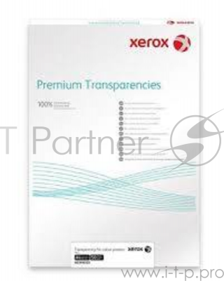 Пленка прозрачная Premium Xerox для ч/б лазерной печати A4, 100гр/м2,100 л. (без подложки и полосы)