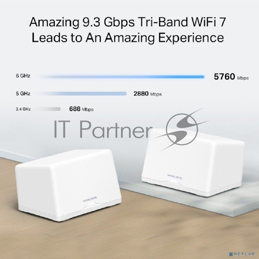 Домашняя Mesh Wi-Fi 7 система Mercusys Halo H47BE(3-pack) BE9300